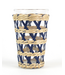 8 Oak Lane Navy Rattan Tumbler Glass