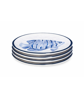 Certified International Sea Life Melamine S/4 Appetizer Plates