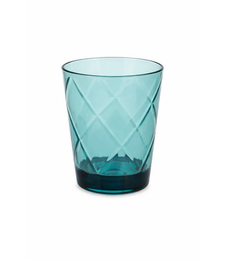 Certified International Teal Diamond Acrylic DOF Glass