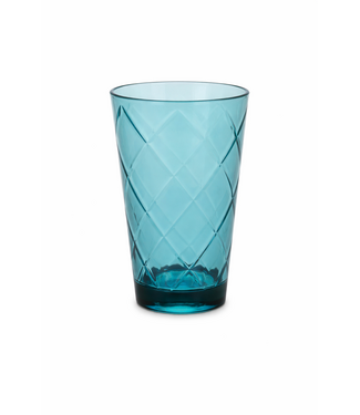 Certified International Teal Diamond Acrylic Ice Tea Glass