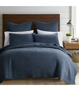 Levtex Home Cross Stitch Quilt Set Navy - F/Q