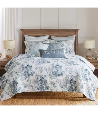 Levtex Home Coral Landing Quilt Set - King
