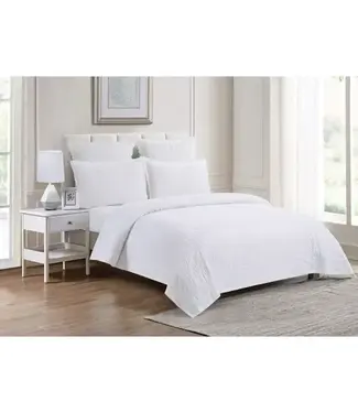 C&F Kya White King Quilt Set