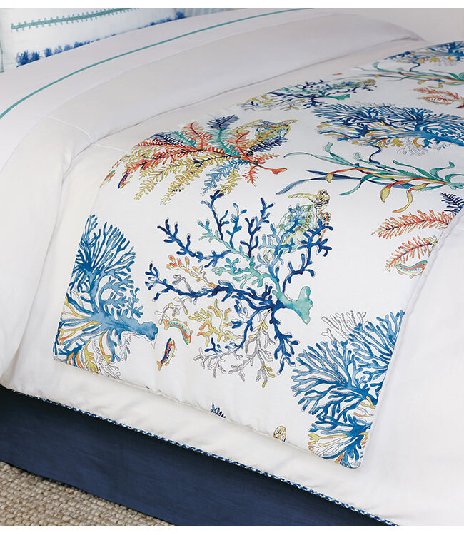 Eastern Accents Castaway Coral Reef Bed Scarf Queen