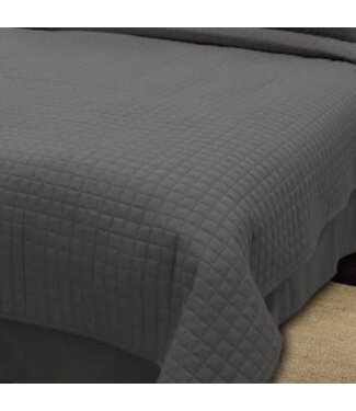 Palmetto Linen Distributors Gray Quilted Coverlet Twin