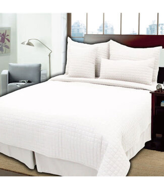 Palmetto Linen Distributors White Quilted Coverlet Queen