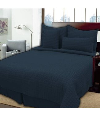 Palmetto Linen Distributors Navy Quilted Coverlet Queen