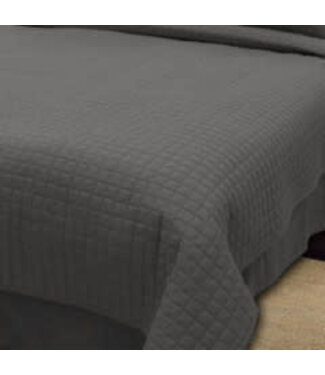 Palmetto Linen Distributors Gray Quilted Coverlet Queen