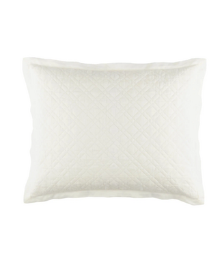 Annie Selke Washed Linen Quilt Ivory King Sham