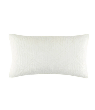 Annie Selke Parisienne Velvet Dove White King Sham