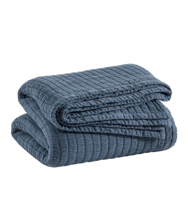 Annie Selke Boyfriend Matelasse Ink Coverlet King