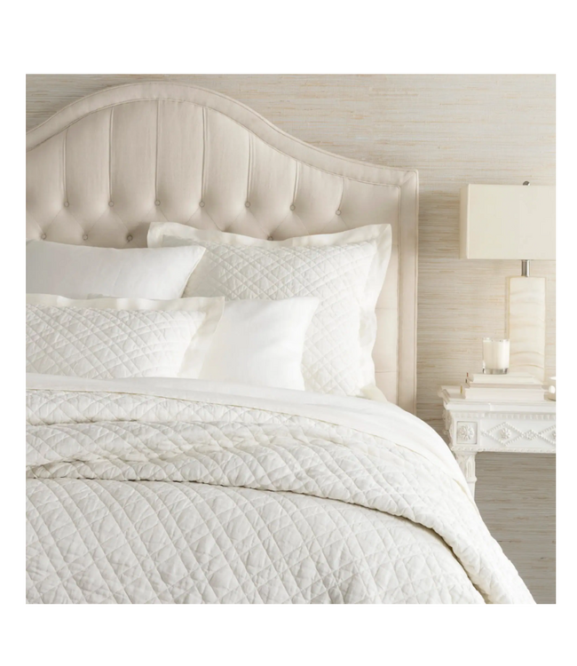 Annie Selke Washed Linen Quilt Ivory F/Q