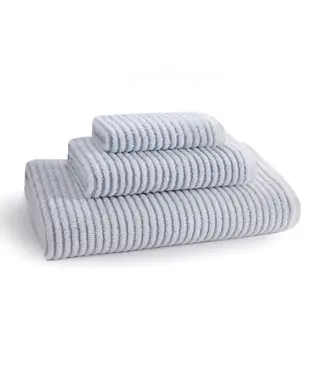 Kassatex Sullivan Ribbed Bath Towel Sterling Blue