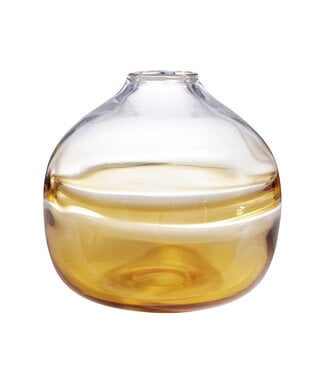 A&B Home Nicole Amber Swirl Glass Vase - Short