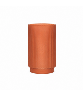 Home Essentials & Beyond 10" Rust Ribbed Vase