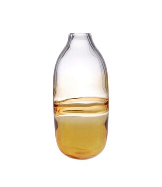 A&B Home Nicole Amber Swirl Glass Vase - Tall