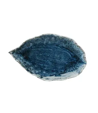 Creative Co-op Stoneware Leaf Shaped Plate