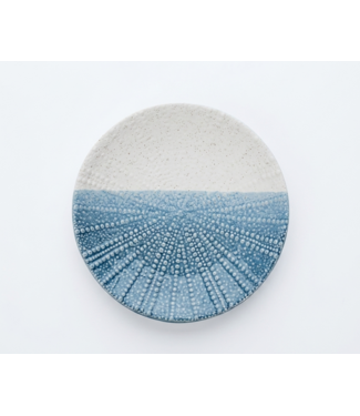 Beachcombers Blue & Bisque Sea Urchin Plate Large