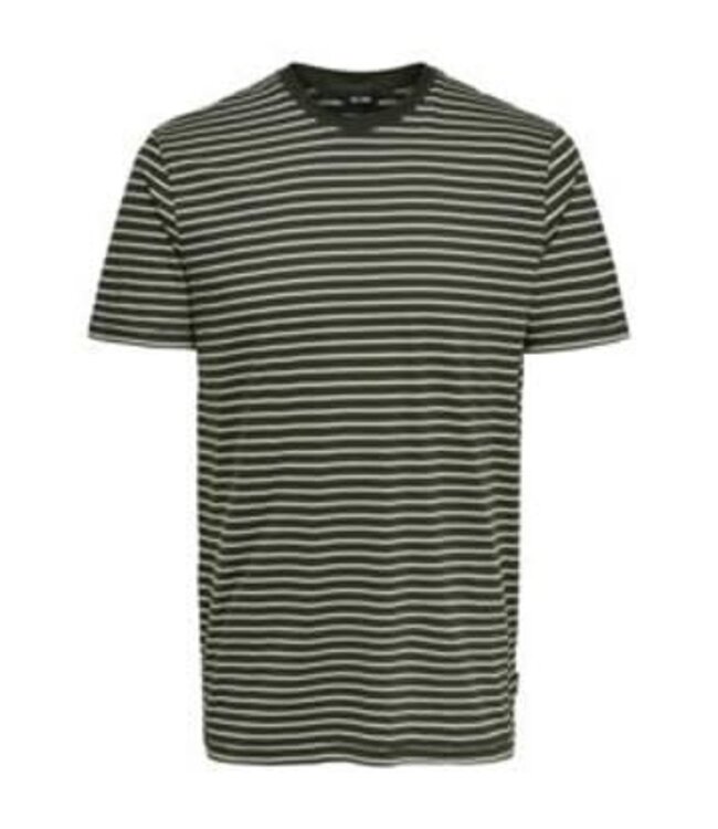Only & Sons 22017703 ONSMICK LIFE SLIM SS STRIPE TEE