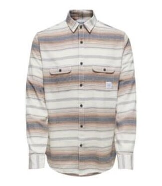 Only & Sons 22015698 ONS LS STRIPED FLANNEL SHIRT