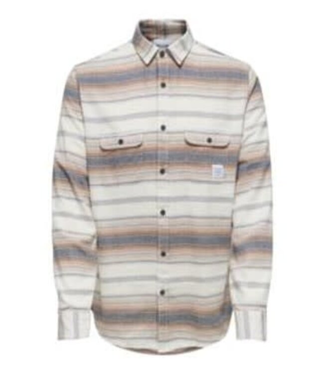 Only & Sons 22015698 ONS LS STRIPED FLANNEL SHIRT