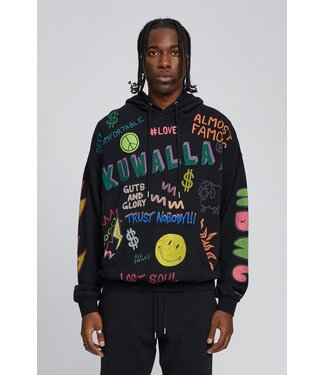 KUWALLA TEE KUL-MUH100 MASH UP HOODIE SS20 ALL OVER PRINTED