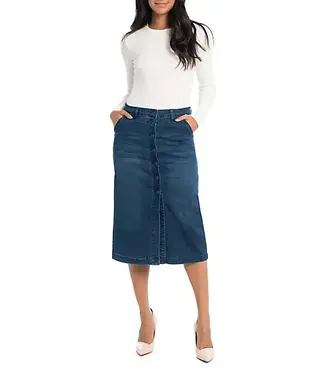 LOIS LDS WENDY BUTTONED LONG SKIRT