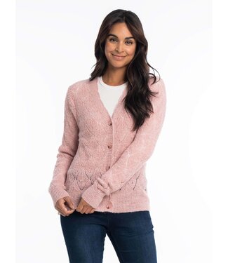 LOIS LDS ROSITA L/S SCALOPPED CARDIGAN