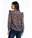 LOIS LDS GISELA L/S V NECK SHEER BLOUSE