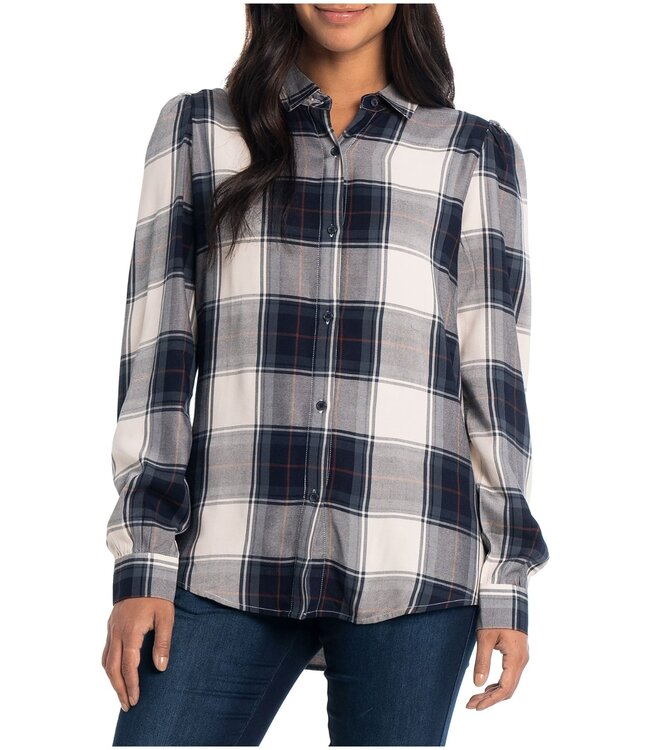 LOIS LDS  TESSA L/S PLAID SHIRT