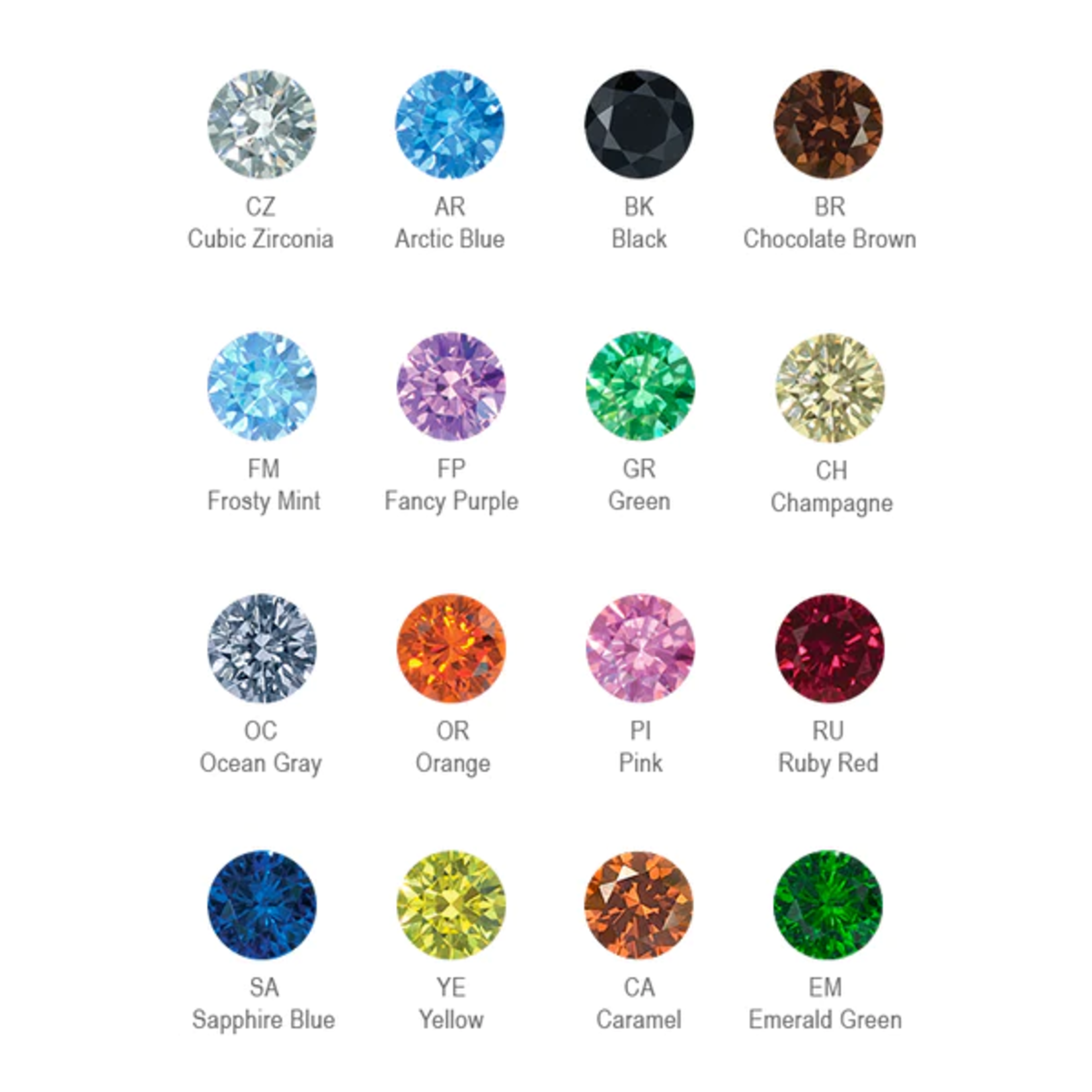 Neometal 16ga Titanium side-gem Threadless Ball