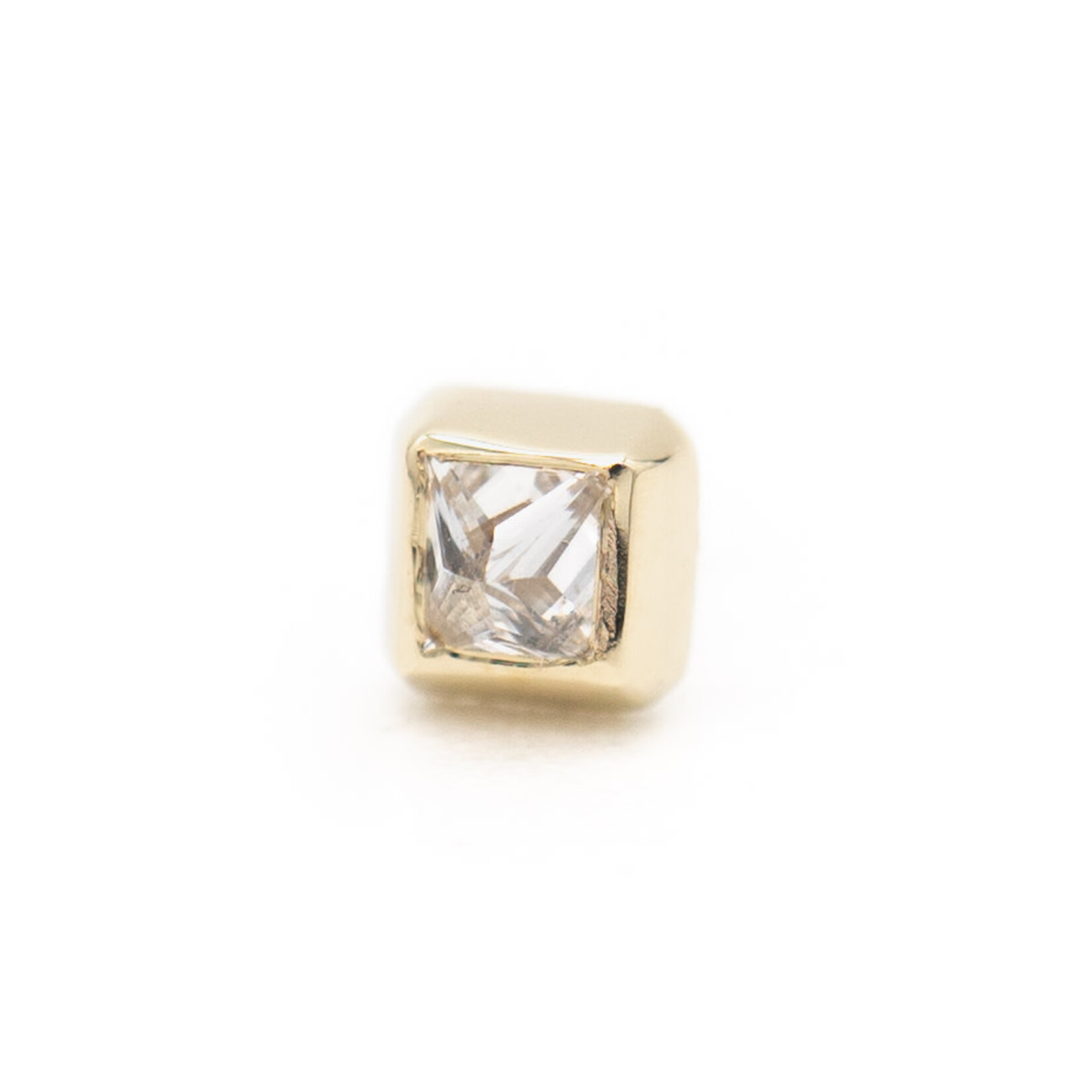 Devine & Co YG Threadless Princess Cut Diamond End