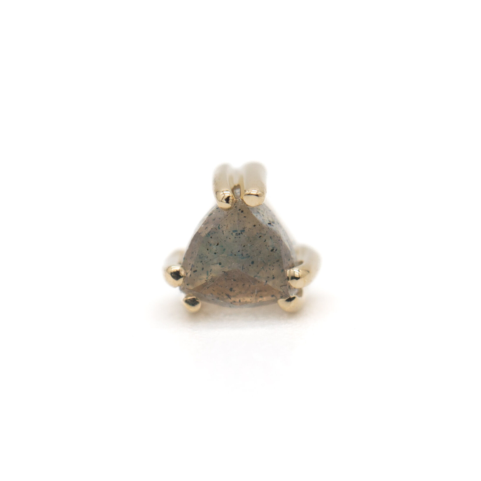 BVLA YG Threadless Tanti 3mm Labradorite Rose Cut Trillion