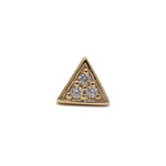 BVLA YG Threadless Micro Pave Triangle 1mm Diamond
