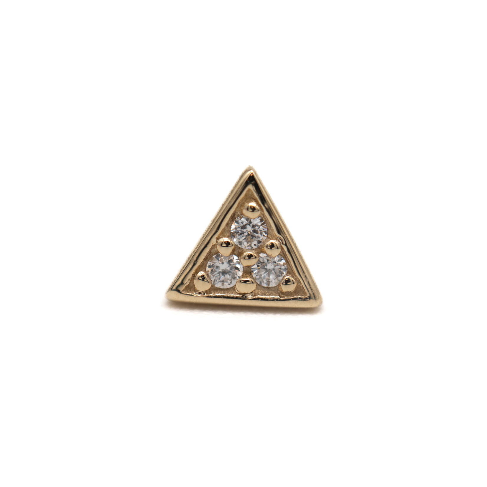 BVLA YG Threadless Micro Pave Triangle 1mm Diamond