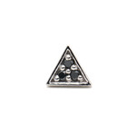 BVLA WG Threadless Micro Pave Triangle 1mm Black Diamond