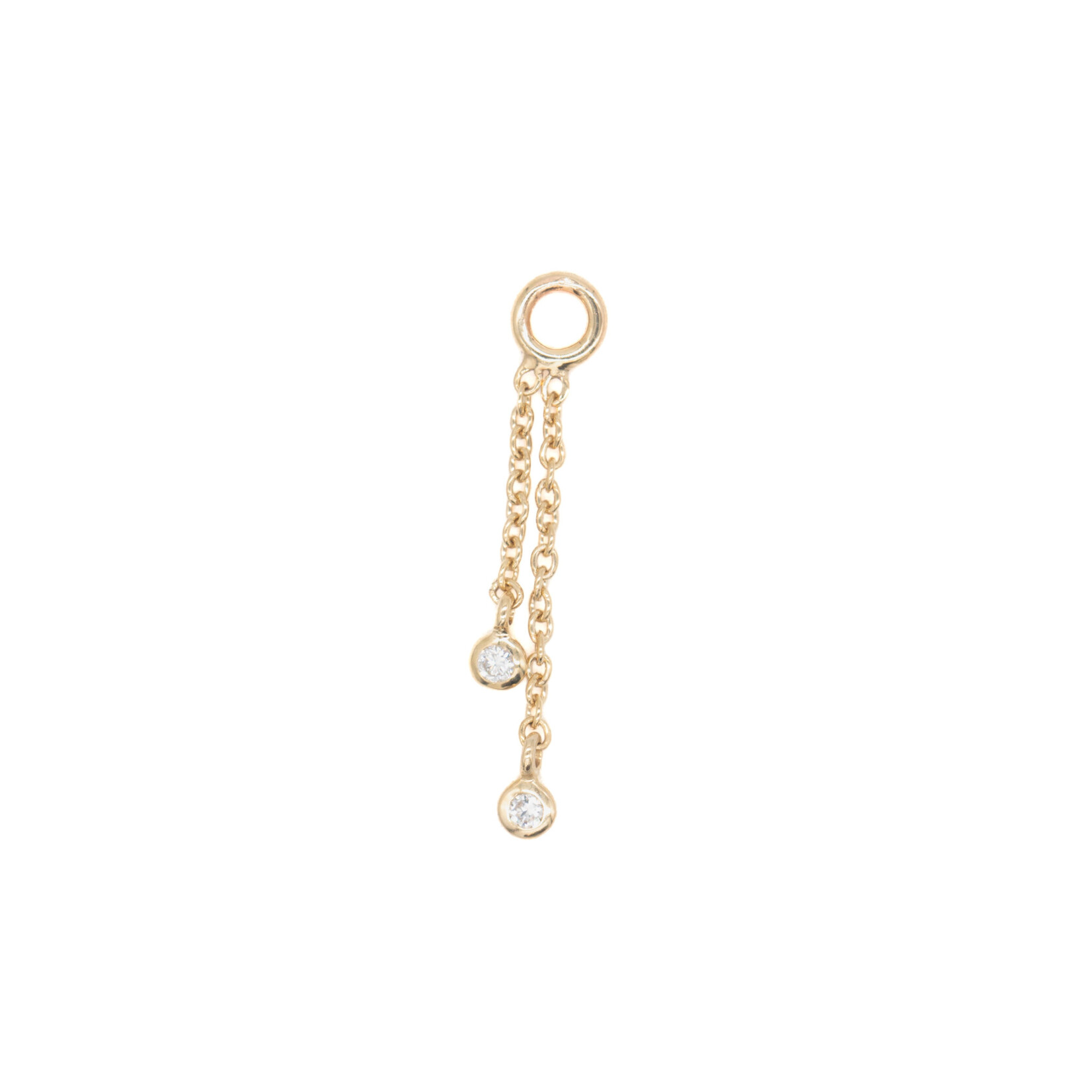 Tether Jewelry YG Gemmed Cascade 2 Charm - Diamond