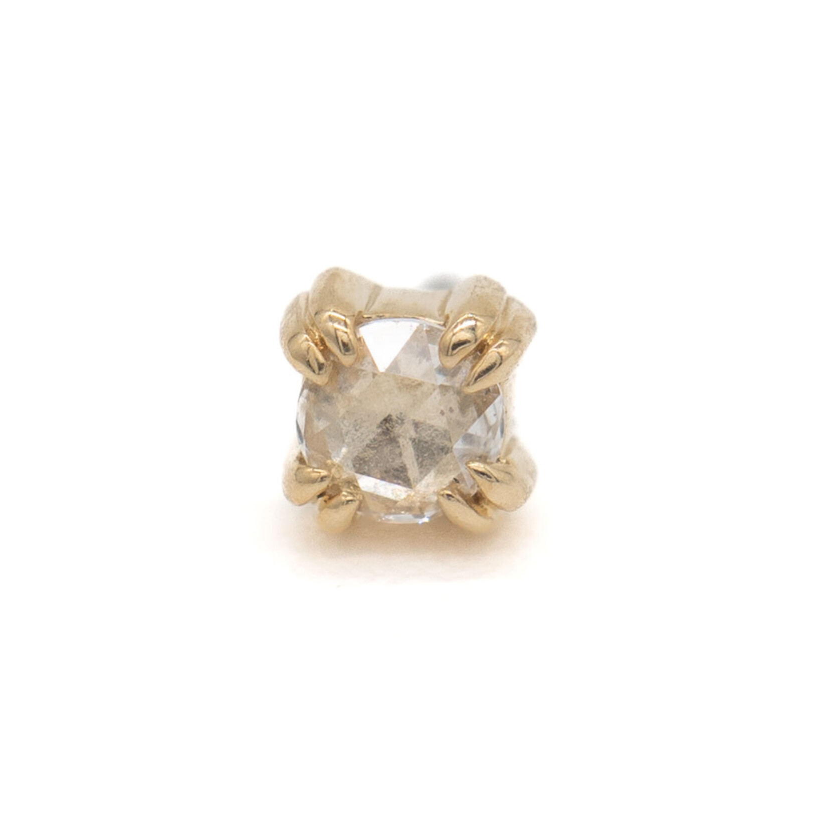 Tether Jewelry YG Threadless Jane Prong - 2mm Rose Cut Diamond