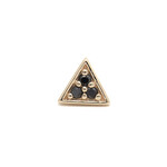BVLA YG Threadless Micro Pave Triangle 1mm Black Diamond