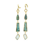 Diablo Organics Faceted Labradorite Moonstone Dangles