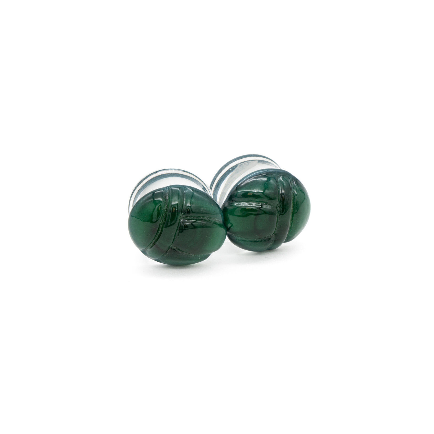 Glasswear Studios Double Flare (DF) Glass Plugs - Scarab (Pair)