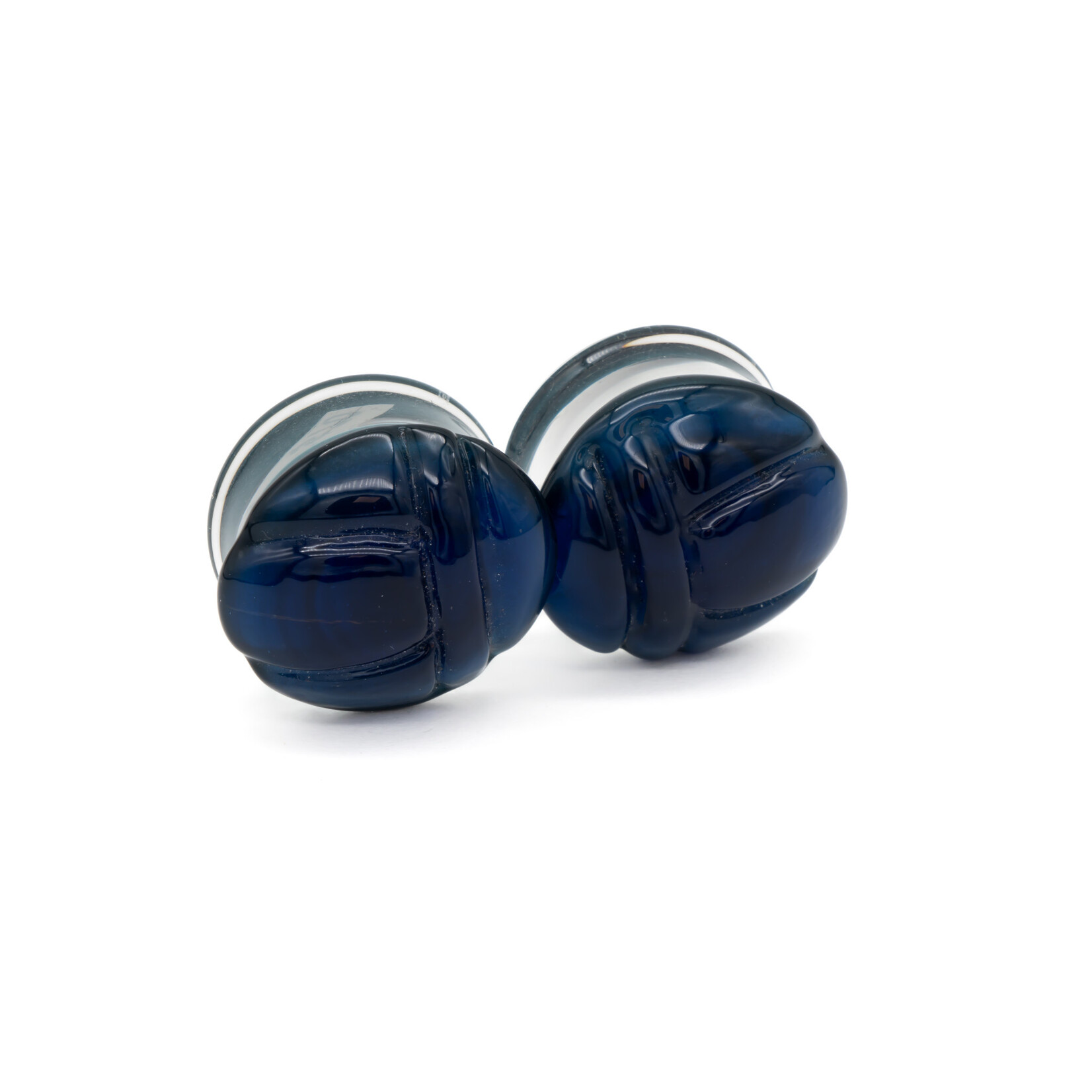 Glasswear Studios Double Flare (DF) Glass Plugs - Scarab (Pair)