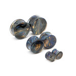 Glasswear Studios Double Flare (DF) Glass Plugs - Borostone (Pair)