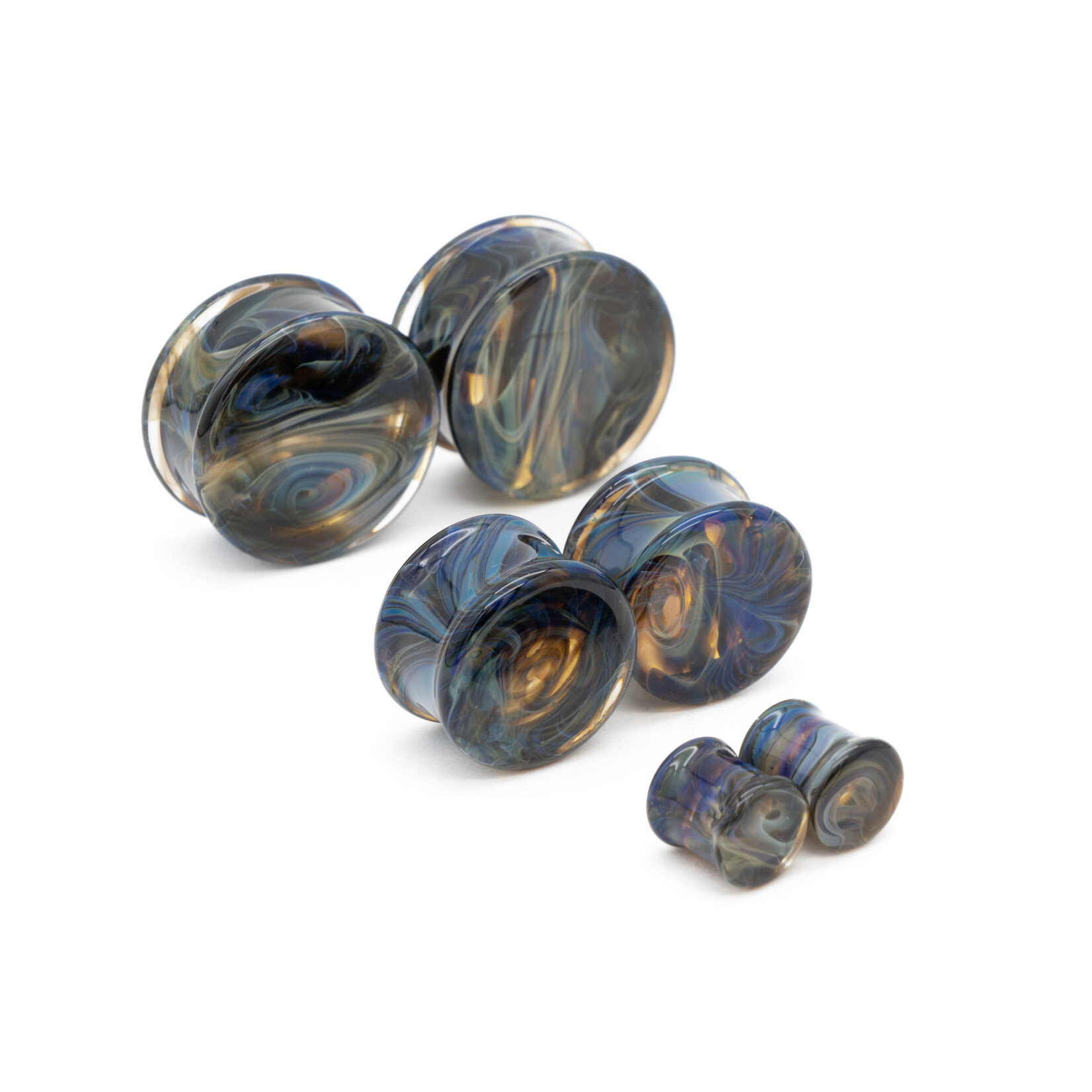 Glasswear Studios Double Flare (DF) Glass Plugs - Borostone (Pair)