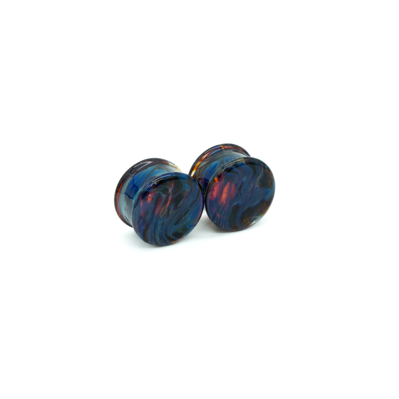 Glasswear Studios Double Flare (DF) Glass Plugs - Borostone (Pair)