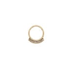 Dusk YG 16g 7/16 Beaded Double Row Seam Ring