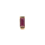 Modern Mood Jewelry YG Baguette Solitaire - Jax - Channel Setting with Ruby