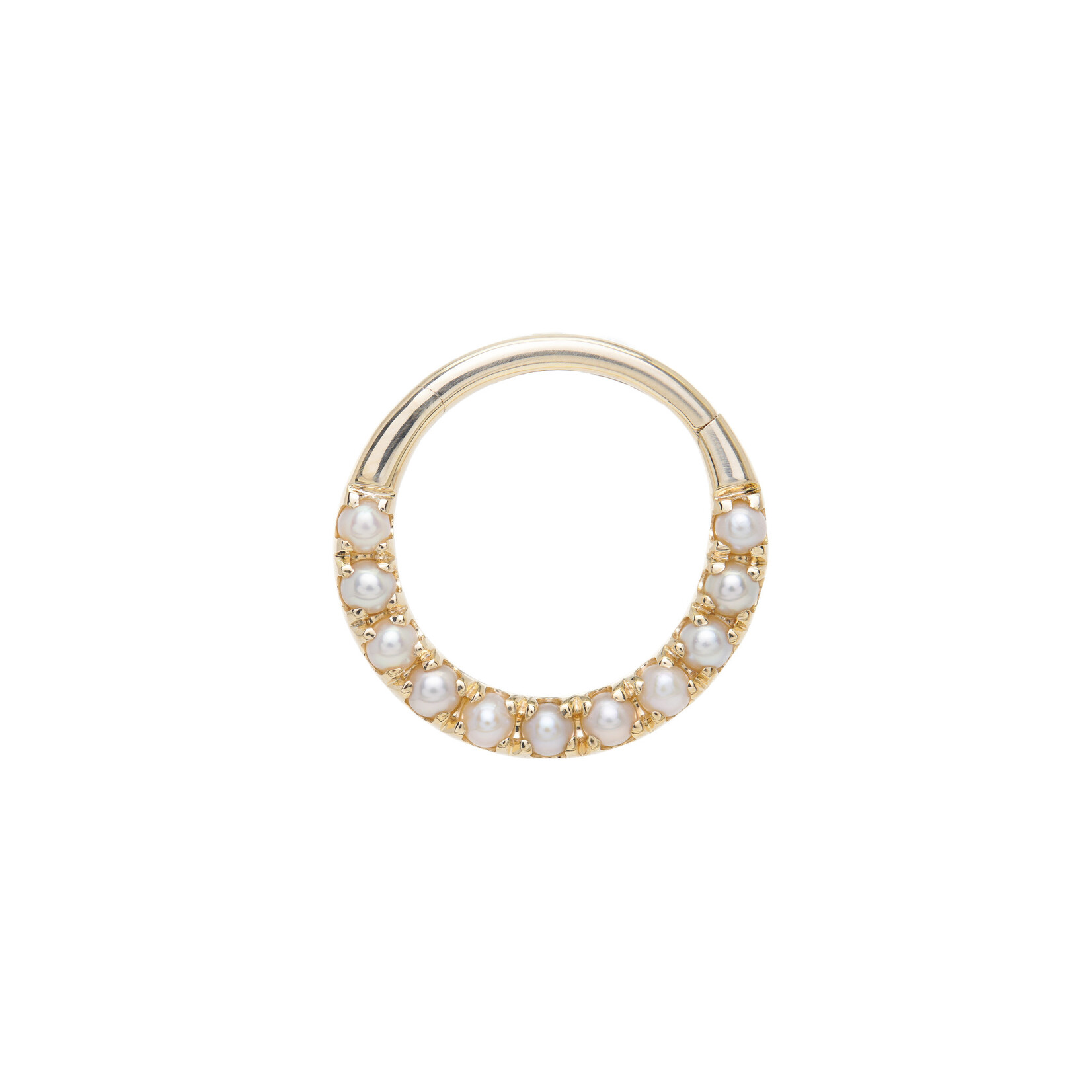 Modern Mood Jewelry YG 18g 3/8" Gemstone Clicker - Pearl