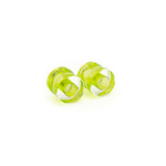 Gorilla Glass Double Flare (DF) Glass Plugs - Lifesaver Lime Green (Pair)