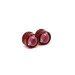 Gorilla Glass Double Flare (DF) Glass Plugs - Lifesaver Blood Red (Pair)